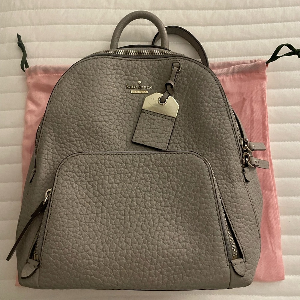 Kate Spade Pebble Gray Backpack